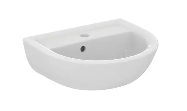 Ideal Standard Eurovit - Umývadielko 45x35 cm, s prepadom, otvor na batériu, biela E872101