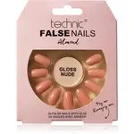 Technic Cosmetics False Nails Almond umelé nechty Gloss Nude 24 ks