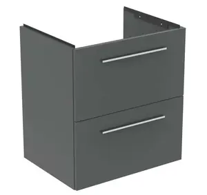 Ideal Standard i.Life A - Umývadlová skrinka, 58x44x63 cm, 2 zásuvky, sivý matný kremeň T6850NG