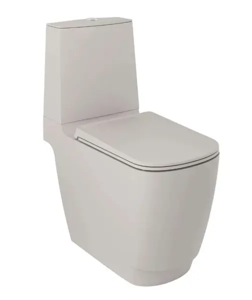 Kludi Resa S - WC kombi misa, spodný odpad, Rimless, Spiralflush, matná pieskovo sivá 27WCB02O2
