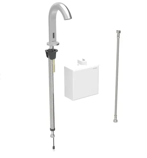 Geberit Piave - Elektronický umývadlový ventil, napájanie z generátora, easy to clean, Bluetooth, kefovaná nerezová 116.165.SN.1