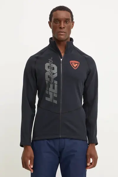 Sportovní mikina Rossignol Hero Classique černá barva, s potiskem, RLNML13