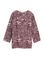 TOM TAILOR Blúzka  staroružová / tmavočervená / šedobiela