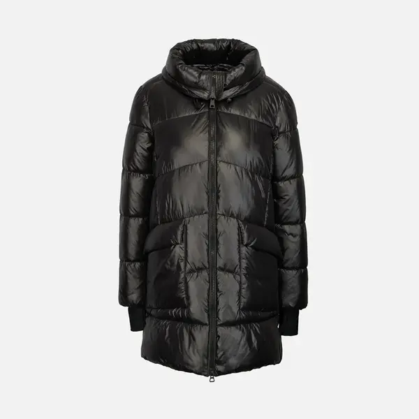 Black Women's Down Jacket Geox Serilda - Women's