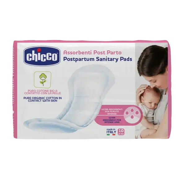 CHICCO Vložky poporodní 100% organická bavlna 10 ks
