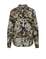 WE Fashion Blúzka  námornícka modrá / hnedá / horčicová / pastelovo zelená