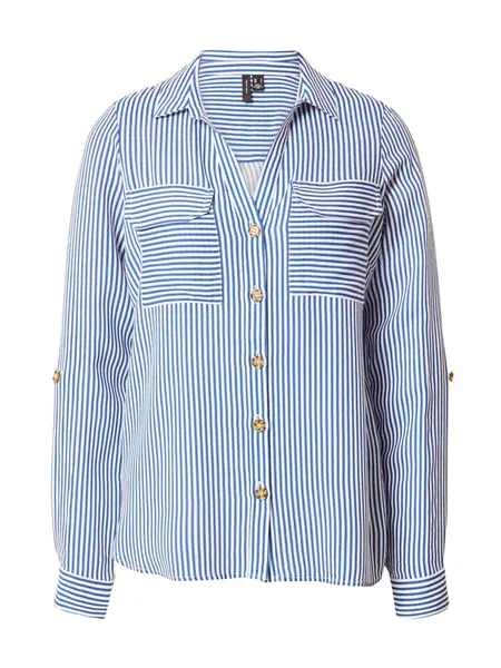VERO MODA Blúzka 'VMBumpy'  modrá / biela