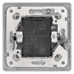 Přepínač křížový jednotlačítkový, bílý