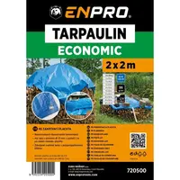 Plachta zakrývací EKONOMIK, 2 x 2 m, 55 g/m², modrá, ENPRO