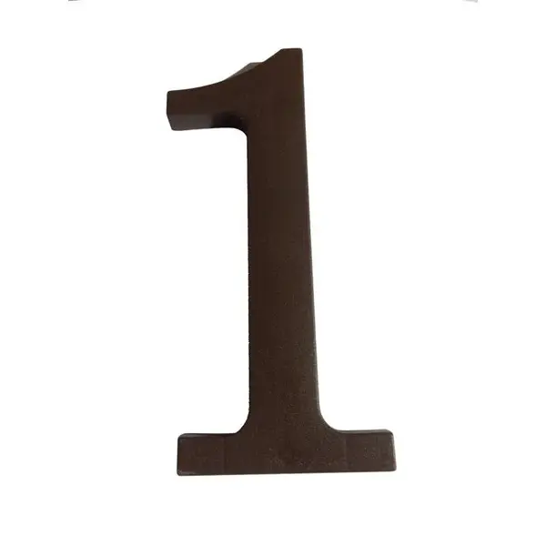 Číslo "1", 180 mm, plastová hnědá