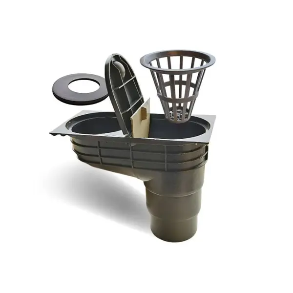 Lapač střešních splavenin přímý DN Ø 125/110 mm, černá, ENPRO