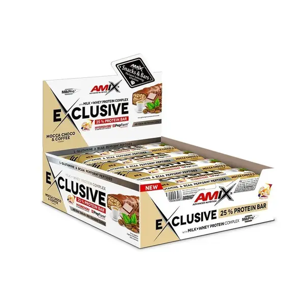 AMIX Exclusive Protein Bar, Mocca-Choco-Coffee, 12x85g