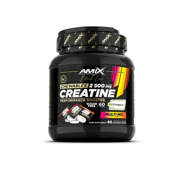 AMIX Black Line Creatine Creapure 2500mg Chewable Tabs Zero Sugar, 60tbl