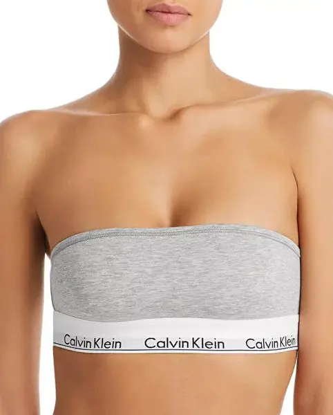 Calvin Klein Podprsenka Bandeau Grey , XS, šedá