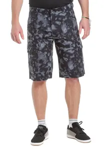 Meatfly pánské kraťasy Icon Black Storm Camo | Maskáč | Velikost 34 | 100% bavlna