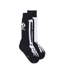 Meatfly ponožky Bones Long Black | Bílá | Velikost M