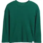 GAP V-LS COZY WAFFLE CREW Dětské tričko, zelená, velikost 3Y