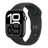Apple Watch Series 10 GPS 46mm Jet Black Aluminium / Black Sport Band - S/M