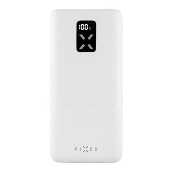 Powerbank FIXED Zen 20 s LCD displejem a výstupem PD 20W 20.000mAh, bílá