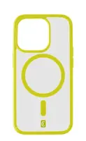 Zadní kryt Cellularline Pop Mag s podporou Magsafe pro Apple iPhone 15 Pro, transparentní / limetková