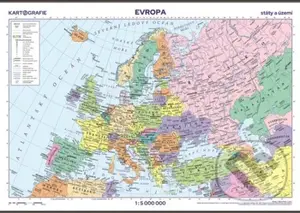 Evropa státy a území, školní nástěnná (1 : 5 000 000)