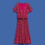 WOMEN'S DRESS L-SU-4032 STRAWBERRY