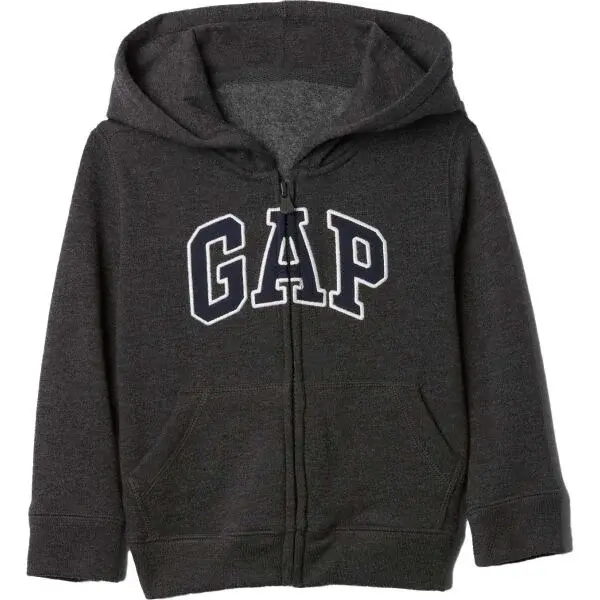 GAP V-LOGO FZ Detská mikina, tmavo sivá, veľkosť 2Y