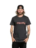 Meatfly pánské tričko Joe Red/Charcoal Heather | Červená | Velikost S