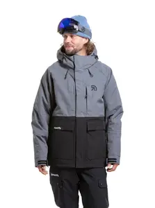 Meatfly pánská SNB & SKI bunda Vertigo Dark Grey / Black | Černá | Velikost XXL