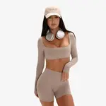 Dámský top exalted elysia glow béžová m