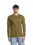 Pánské tričko s dlouhým rukávem meatfly judgement 30 khaki xl