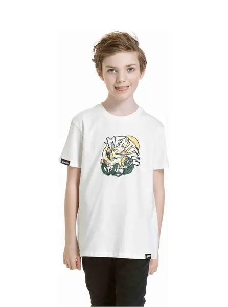 Meatfly dětské tričko Dino White | Bílá | Velikost 158 | 100% bavlna