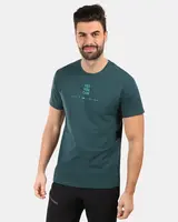 Pánské bavlněné tričko kilpi discover-m tmavě zelená xl