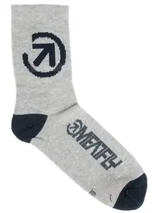 Meatfly ponožky Long Grey Bike | Šedá | Velikost L