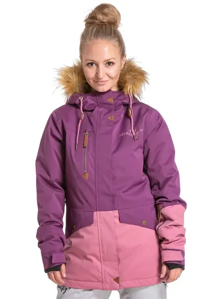 Meatfly dámská SNB & SKI bunda Athena Premium Plum/Dusty Rose | Fialová | Velikost S