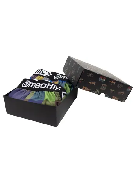 Meatfly pánské boxerky Gigi Orange / Brown Gift Pack | Oranžová | Velikost M