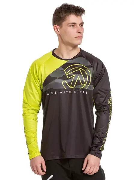 Meatfly pánský bike dres Liam Safety Yellow/Black | Žlutá | Velikost XL