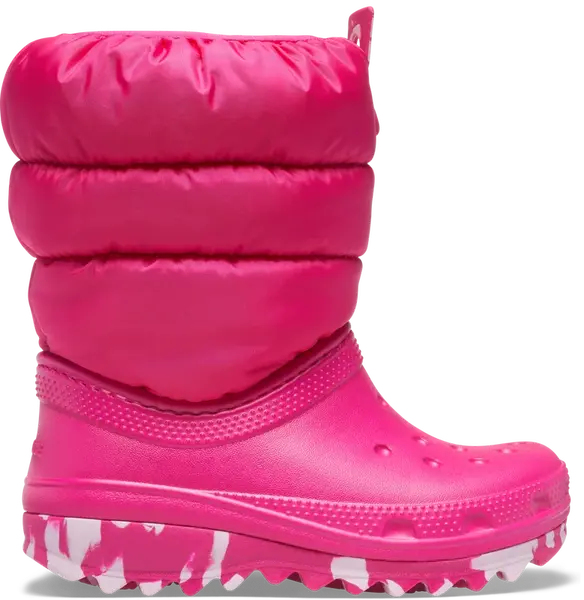 Dětské zimní boty crocs classic neo puff růžová 34-35