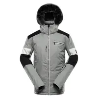 Pánská lyžařská bunda s membránou ptx snow alpine pro dam šedá xl