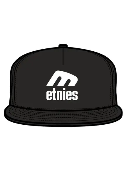 Etnies kšiltovka Icon E Snapback Black / White | Černá | Velikost One Size
