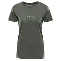 Dámské triko z organické bavlny alpine pro termesa 3 tmavě zelená xxl