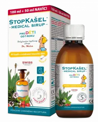 STOPKAŠEL Medical sirup OD 1 ROKU 100+50ml NAVÍC