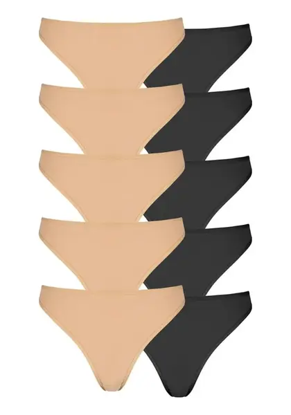 PETITE FLEUR Tangá  béžová / čierna