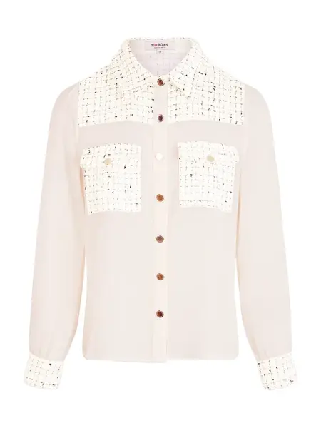 Morgan Blúzka  nebielená / zlatá / biela