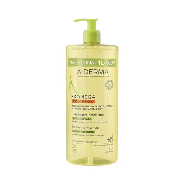 A-DERMA Exomega CONTROL Zvláčňující sprchový olej 1000 ml