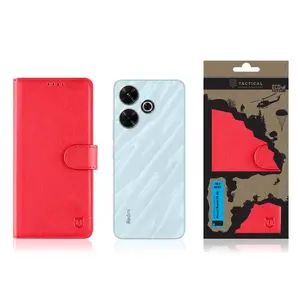 Flipové pouzdro Tactical Field Notes pro Xiaomi Redmi 13 4G, čerevená