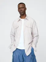 GAP Lněná košile Classic Shirt - Pánské