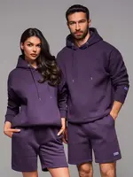 Ombre Unisex sweatshirt with pockets and hood - purple