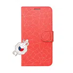 FIXED FIT flipové pouzdro pro Apple iPhone XS, motiv Red Mesh