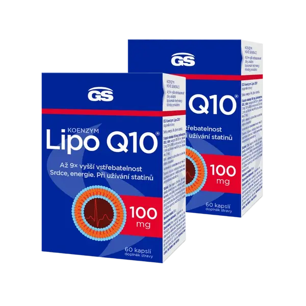 GS Koenzym Lipo Q10® 100 mg, 2 × 60 kapslí